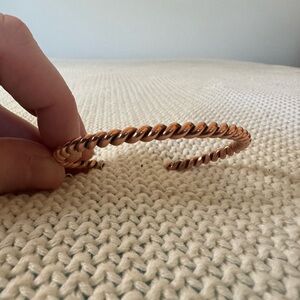 Native Elaine Tahe copper bracelet